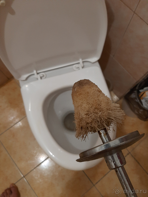 Девочка садится на ершик